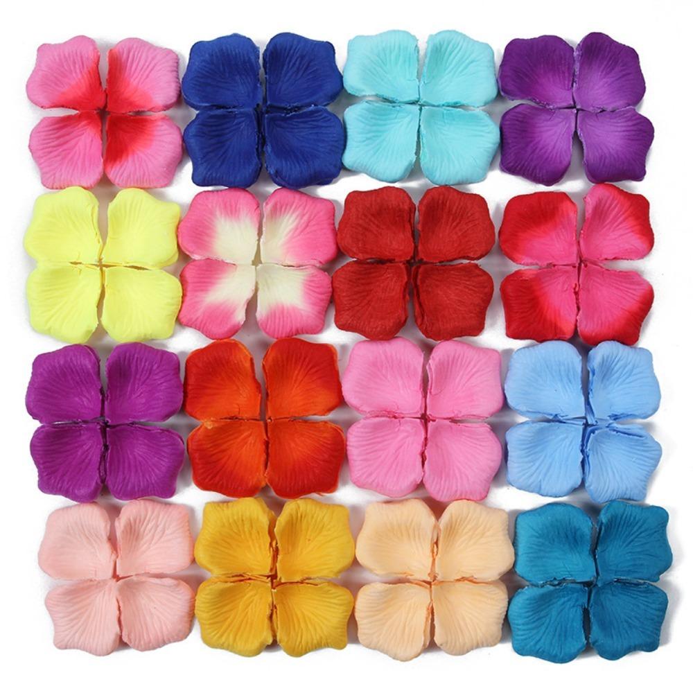 Simulation Rose Petal Wedding Room Arrangement Non-woven Petal T-table Sprinkling Flowers KTV Stage Marriage Proposal Props