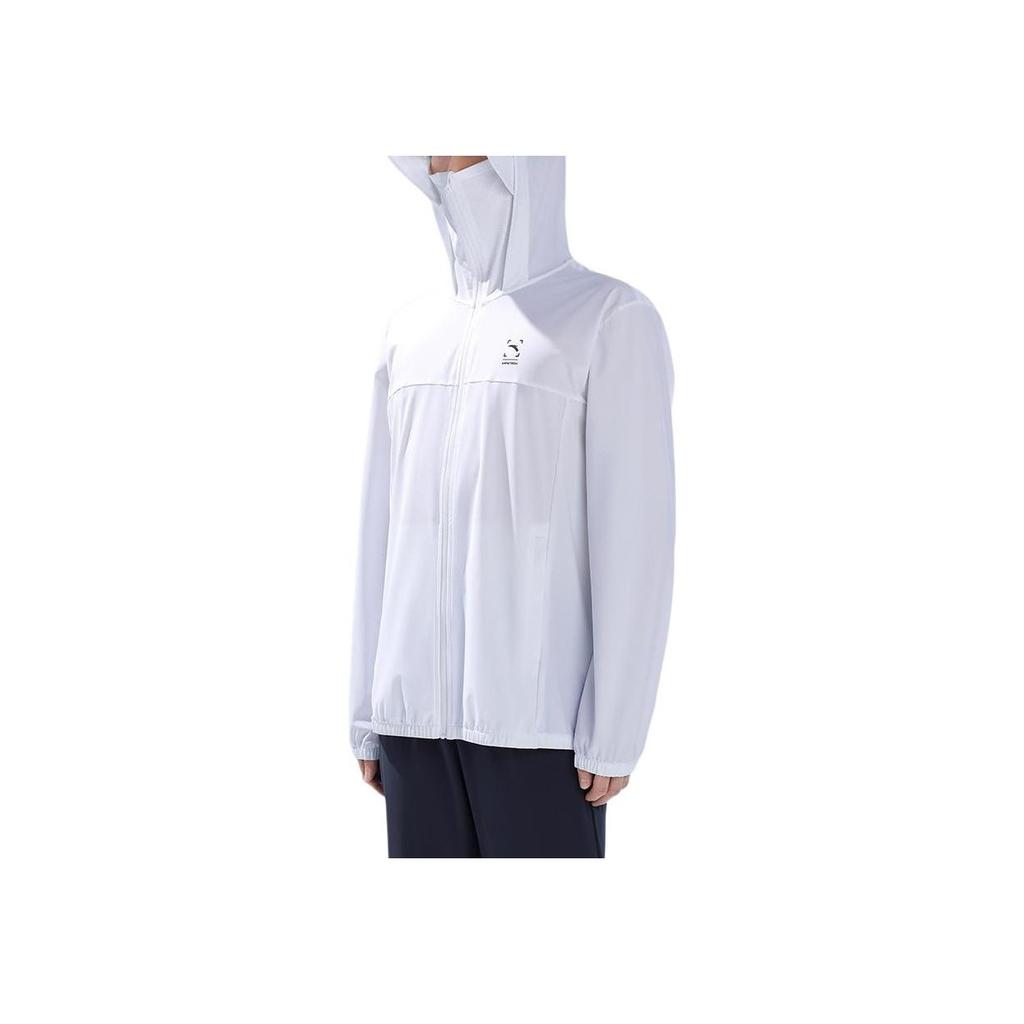 Anta Jue Jue Zi 2nd Generation Series Solid Color Hooded Long Sleeve Sun Protection Clothing Men Tops White 952327706-1