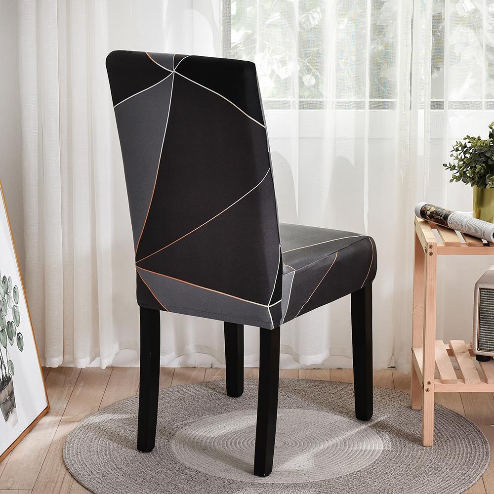 Elastic Dining Chair Cover Printing Spandex Removable Chair Slipcover For Kitchen Wedding Hotel Banquet Room Seat Case Cover for Home
