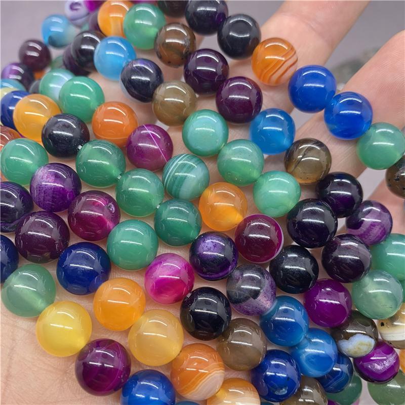 

Натуральний дорогоцінний камінь, смугастий агат, намистини 4/6/8/10 мм 8mm-40pcs