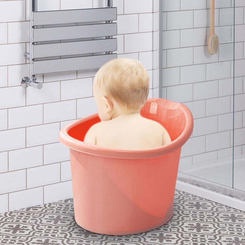 Baby Shower Bucket Tub Bathing Seat Non Slip Bottom Infant Bathtub Bath for