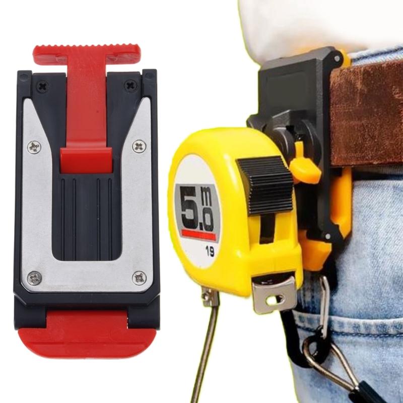 Automatic Locking Tool Holsters For Belt Mounting Magnetic Tool Holder For Secure Tape Measure Retention