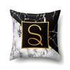 Marble Polyester Pillowcase Home Decoration Printing Pillowcase 26 English Letter Cushion Cover