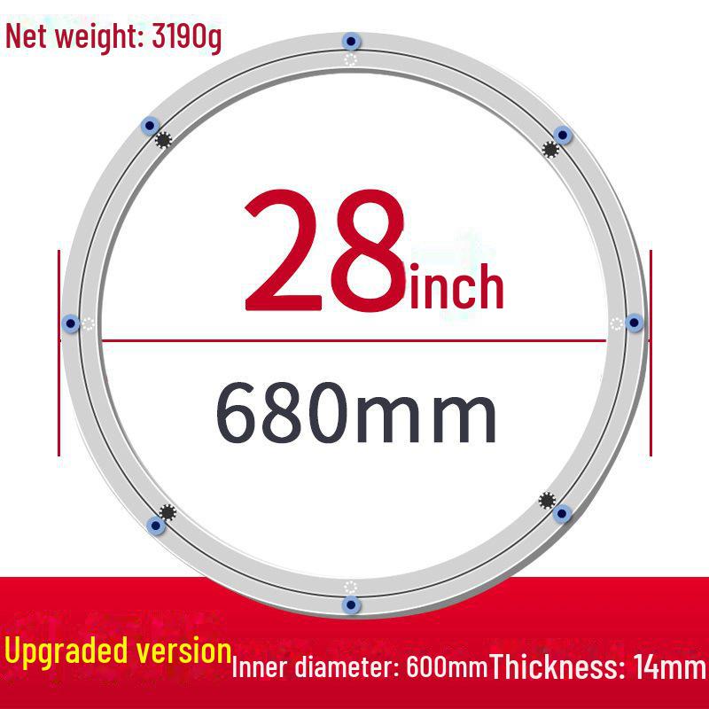 Aluminum Alloy Rotating Glass Turntable Dining Table Stand