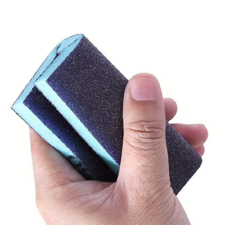 6Pcs anding Sponge 60 80 100 180 240 320 Grit Fine Sanding Blocks for Drywall Metal Wood Washable and Reusable