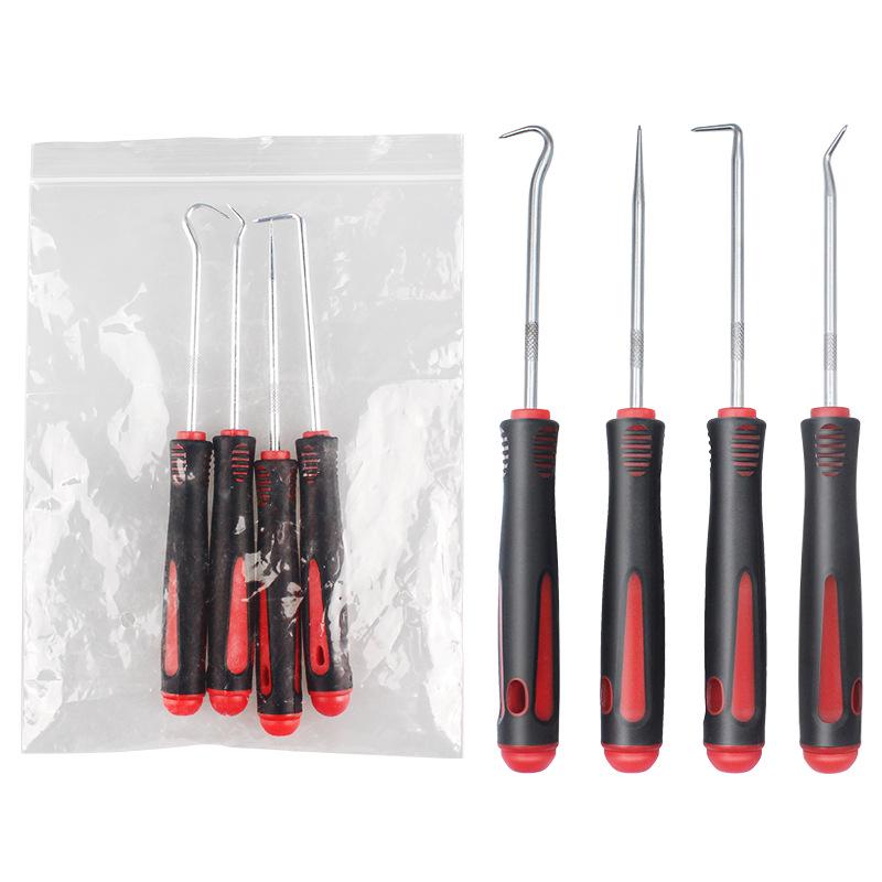 4-Piece Oil Seal Hook Set: Tire Repair & O-ring Puller Removal Tools