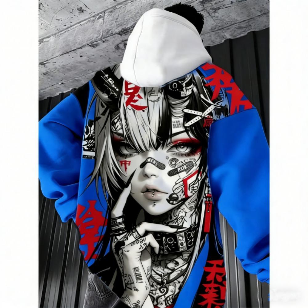 

Fashion Europe and America Anime Print Kids Hoodie Boy Girl Fashion Samurai Casual Hoodie Sweatshirt Autumn Clothes Y2k Coat 100