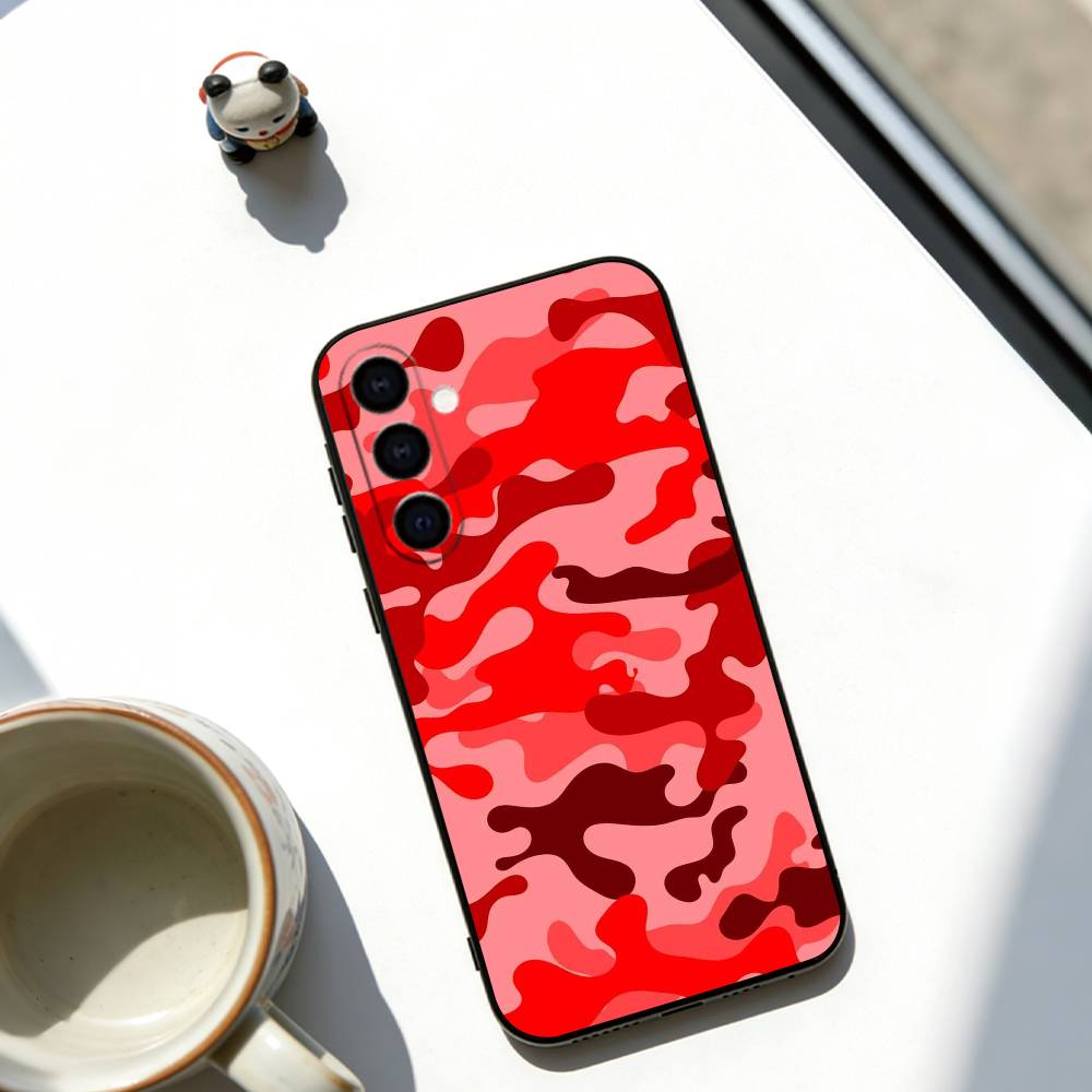 

Bright Camouflage Pattern Phone Case Soft black For Samsung Galaxy A73,A72,A71,A70,A53,A52,A51 Samsung a22 4g