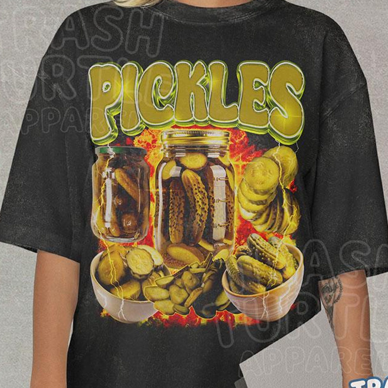 Pickles Funny Shirt Pickles Lover TShirt Pickle Jar Bootleg T-shirt Meme Graphic Gift Tee S