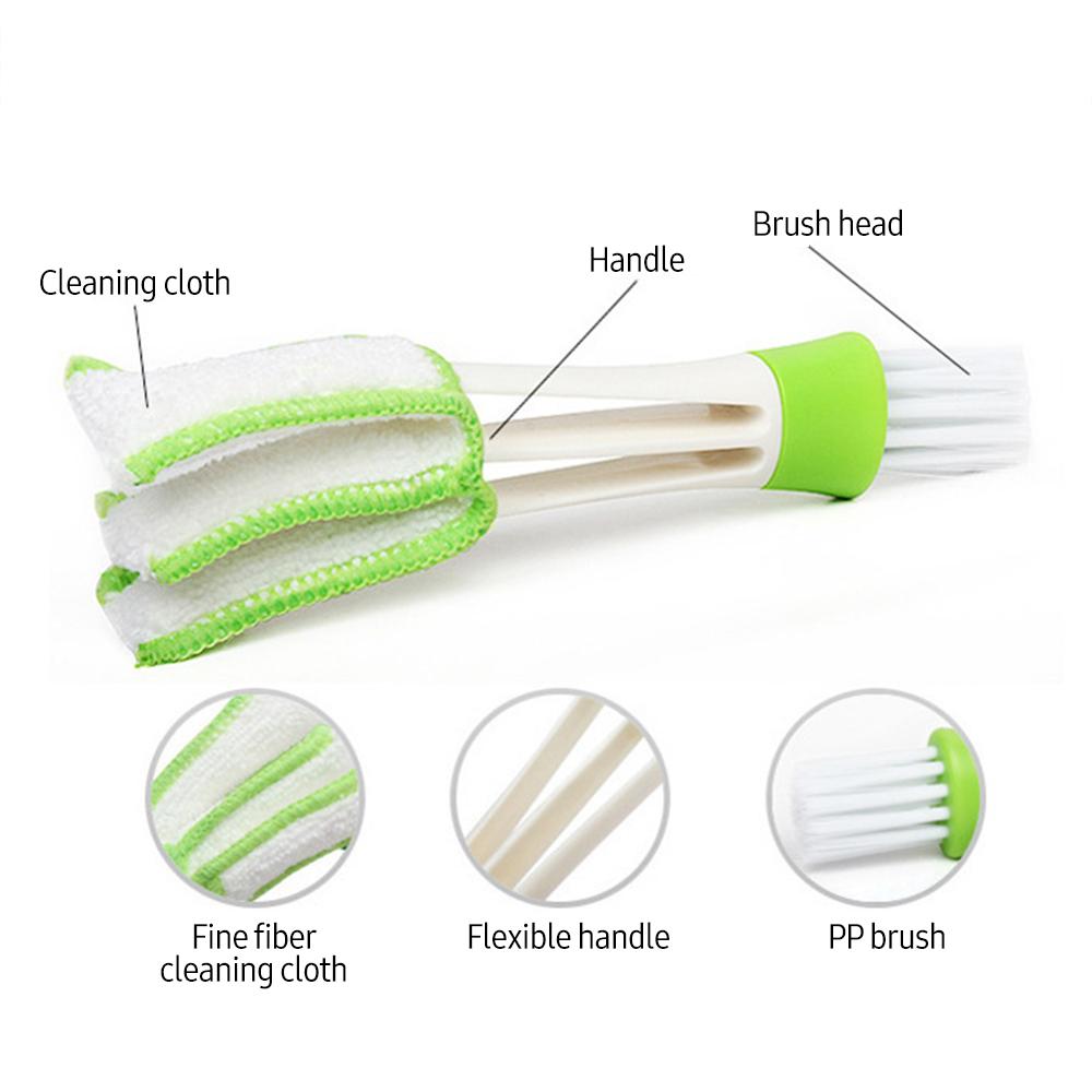   Outlet Cleaning Brush Automotive   Conditioner Brush Double-ended Cleaning Tool Soft Brush Sweeper for Cleaning   Outlet Shutter   Condition