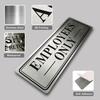 2pcs Metal Stainless Steel Employees Only Sign for Door,With Self Adhesive,9x3in(Employees Only2pcs)