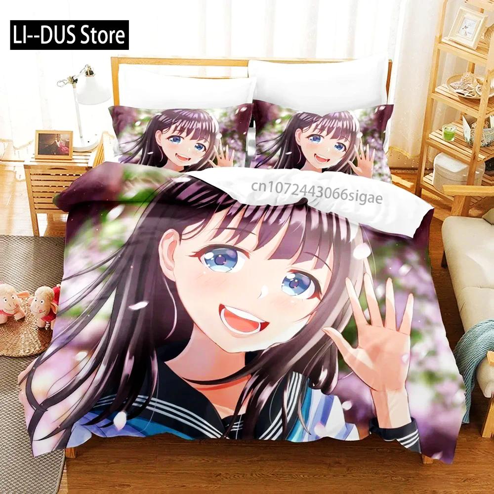 Fashion 3D Akebi's Sailor Uniform Bedding Sets Duvet Cover Set With Pillowcase Twin Full Queen King Bedclothes Bed Linen