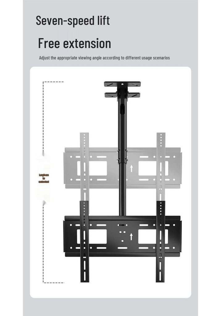 Universelle teleskopische Deckenhalterung für TV & Monitor mit Drehung
