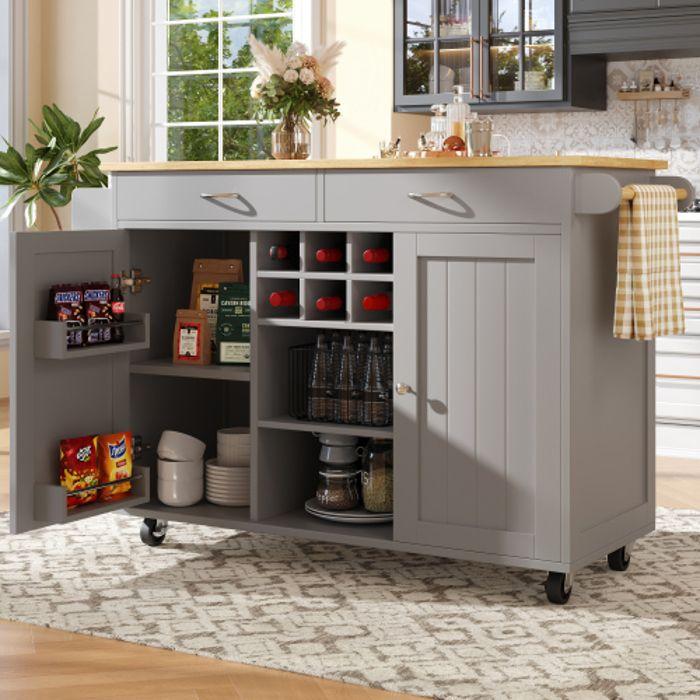 Isola da cucina - MUVOE - Tavolo multifunzionale - 102x45x92 cm - Organizzazione flessibile - Design moderno