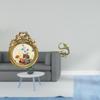 Photo Frame Vintage Round Picture Display European Ornate Mini Statue Tea Pet Figurine Wedding Gift