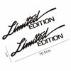 Car LIMITED EDITION laser reflective sticker electric motorcycle English letter sticker decorative sticker