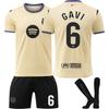 25-26 Barcelona Auswärtstrikot Fußballtrikot für Kinder und Erwachsene GAVI #6
