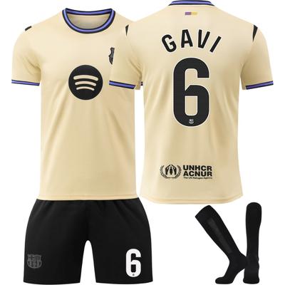 25-26 Maglia da trasferta del Barcellona Maglia da calcio per bambini e adulti GAVI #6