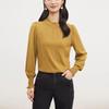 Elegant 2024 Autumn Women's Long Sleeve Wool Sweater - 100% Fine Wool Base Layer