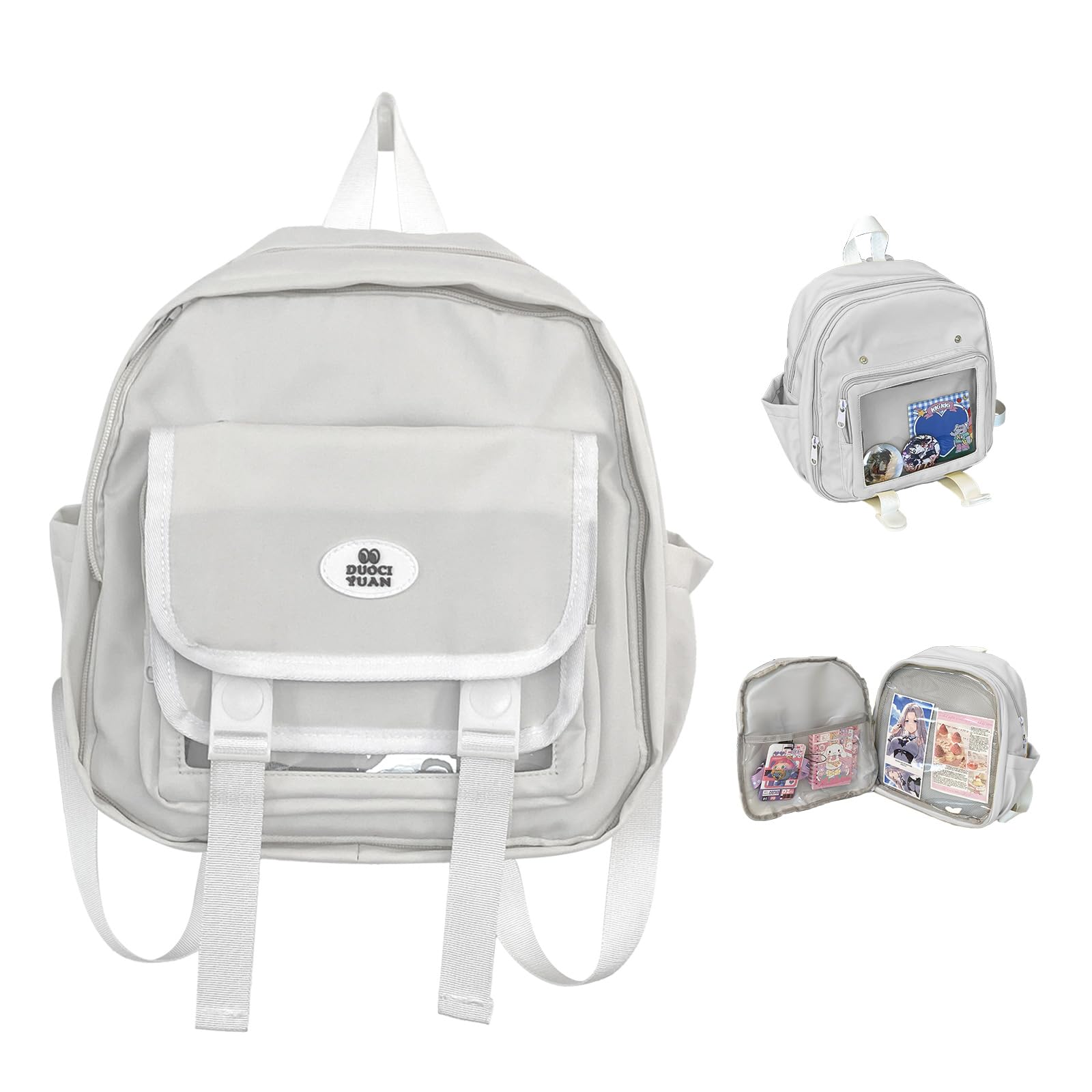 

Ita Ita Mini Oshikatsu Oshikatsu Deco Cute Movable Transparent Removable Front TB06 [Manatsulife] Bag, Itaba, Backpack, Backpack, Women s, Bag, белый