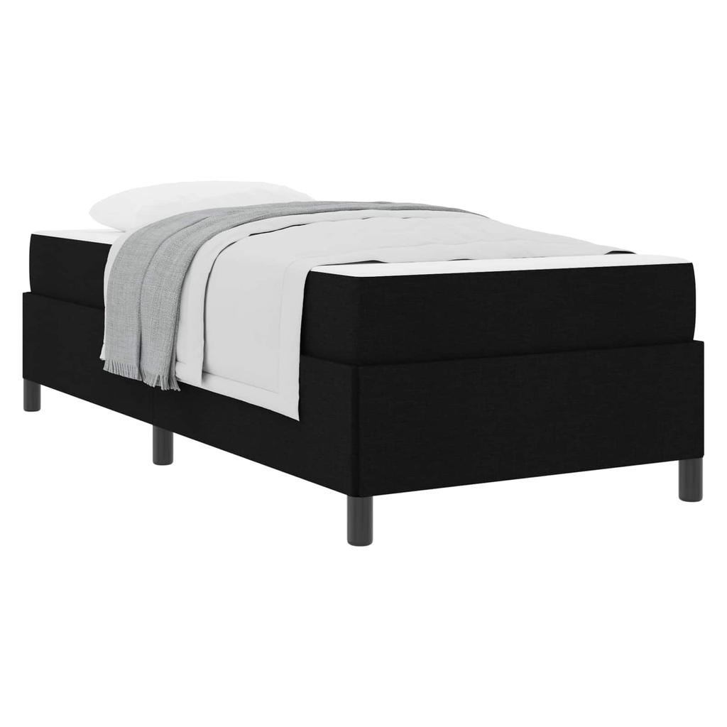 Box Spring Bed Black 90 x 200 cm Fabric