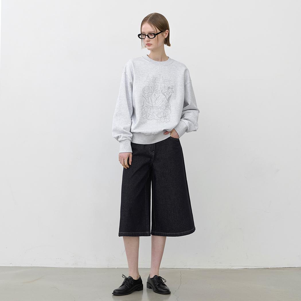 Свитшот с цветами Atelier Nine Zoe(T-6994) Ivory/Free
