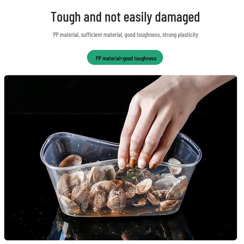 Disposable Transparent Rectangular Plastic Food Containers