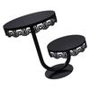 Elegant Two Tiers Birthday Cake Stand Iron Round Dessert Display Tray Metal Dessert Holder for Kitchen or Dining Room