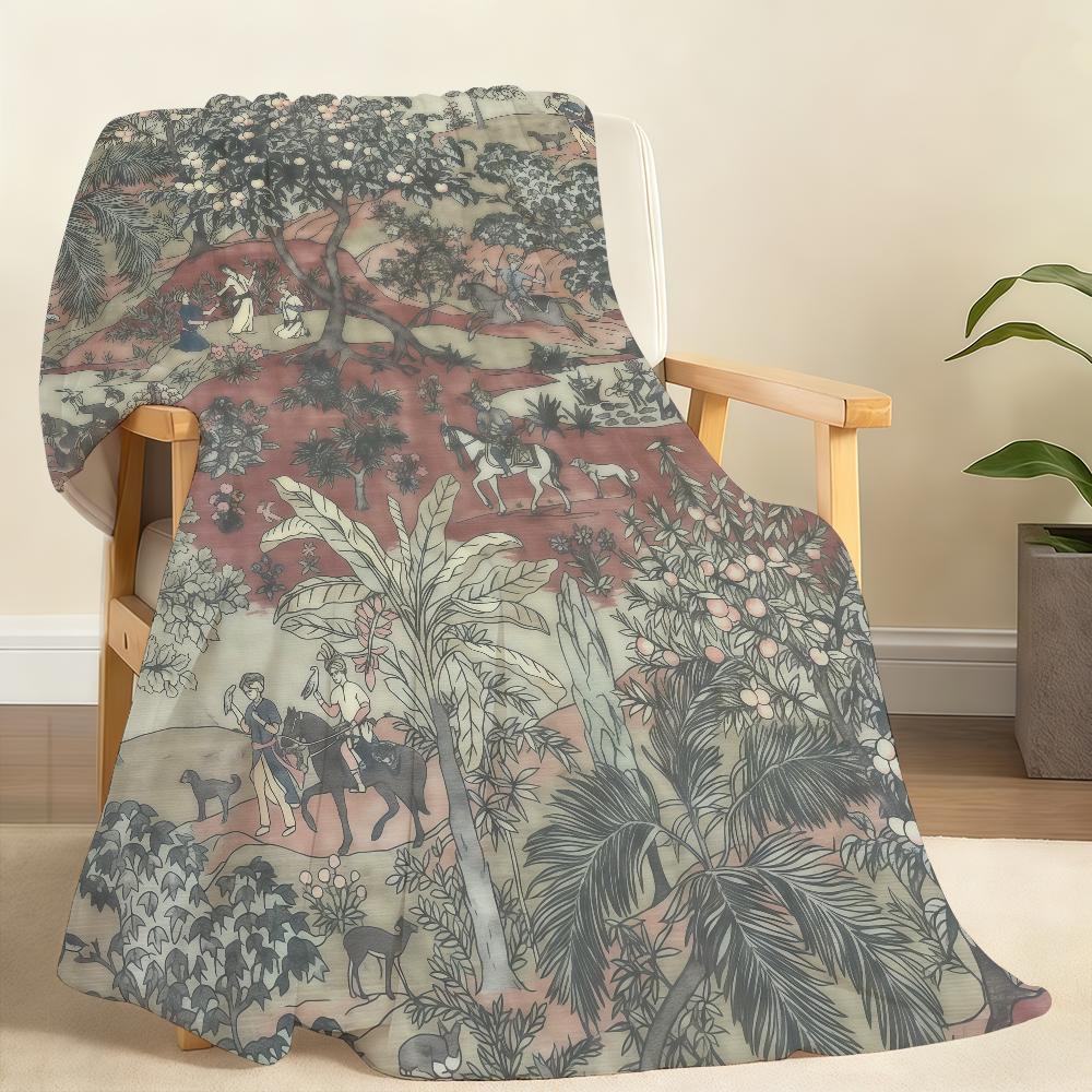 Retro Nature Blanket Soft Throw Blanket for Home Bedroom Bed Sofa Picnic Travel Office Rest Cover Blanket Gift