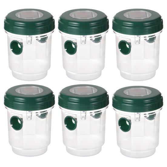 Hanging Wasp Trap Reusable Fruit Fly Trap Eco-friendly Detachable Plastic Hornet Trap with Two Entrances for Garden Orchard Effective Insect Control