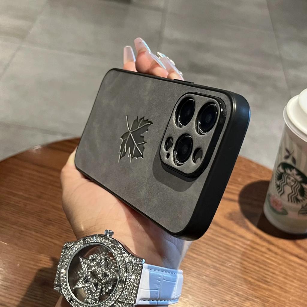 Luxury Cortex Tree Leaf Matte Phone Case For For Iphone 17Air 16 11 12 13 14 15 Pro Max Plus X Xs Max XR Bumper Cases Back Cover