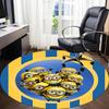 1PC Minions Office Round Rug - Perfect for Office or Study Decor, Non-Slip Backing, Decorative Floor Mat yy250916075