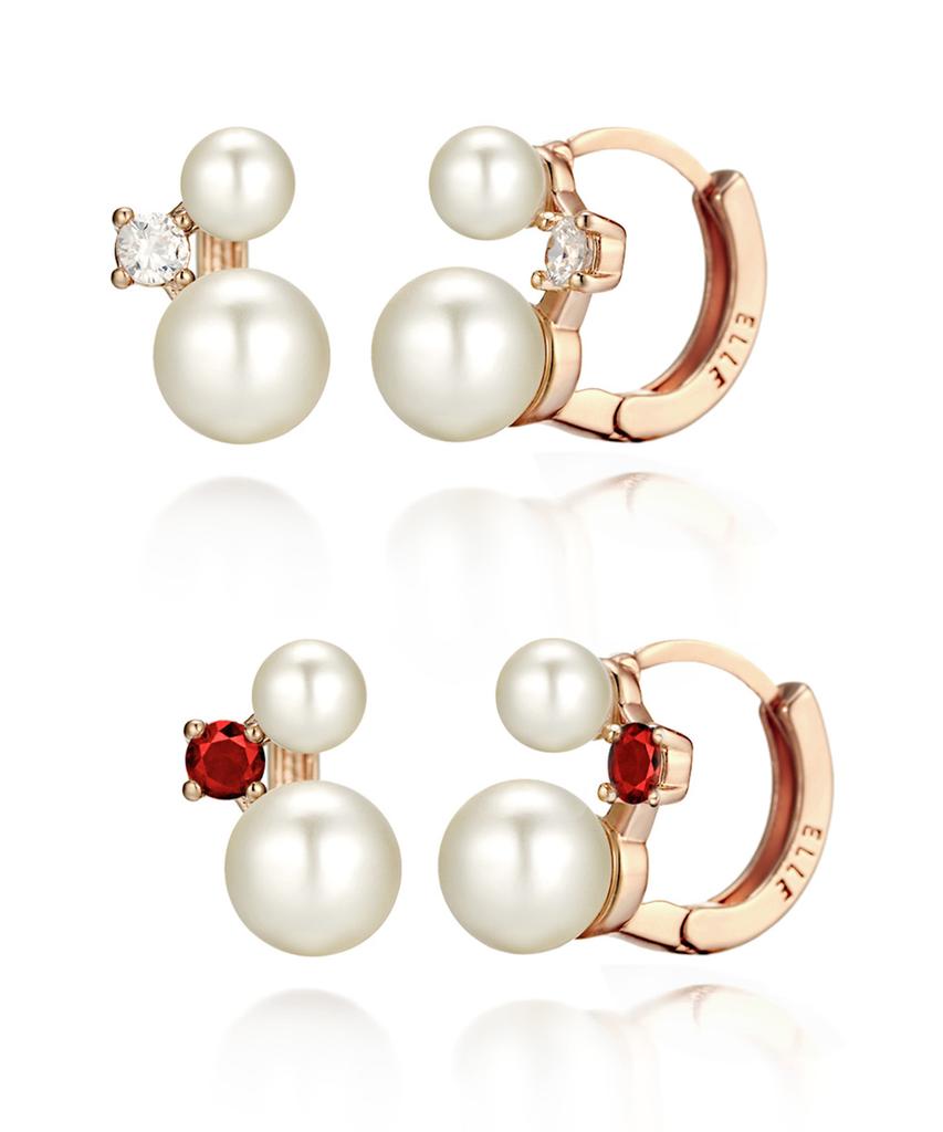 Ellejewelry 14K Gf Pearl One-Touch Earrings Elgpee215