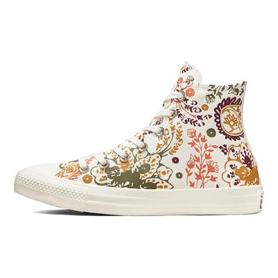 Chuck Taylor All Star Fleur de Cajou Tendance Extérieur Décontracté Chaussures Montantes en Toile Femme Blanc Rouge Marron