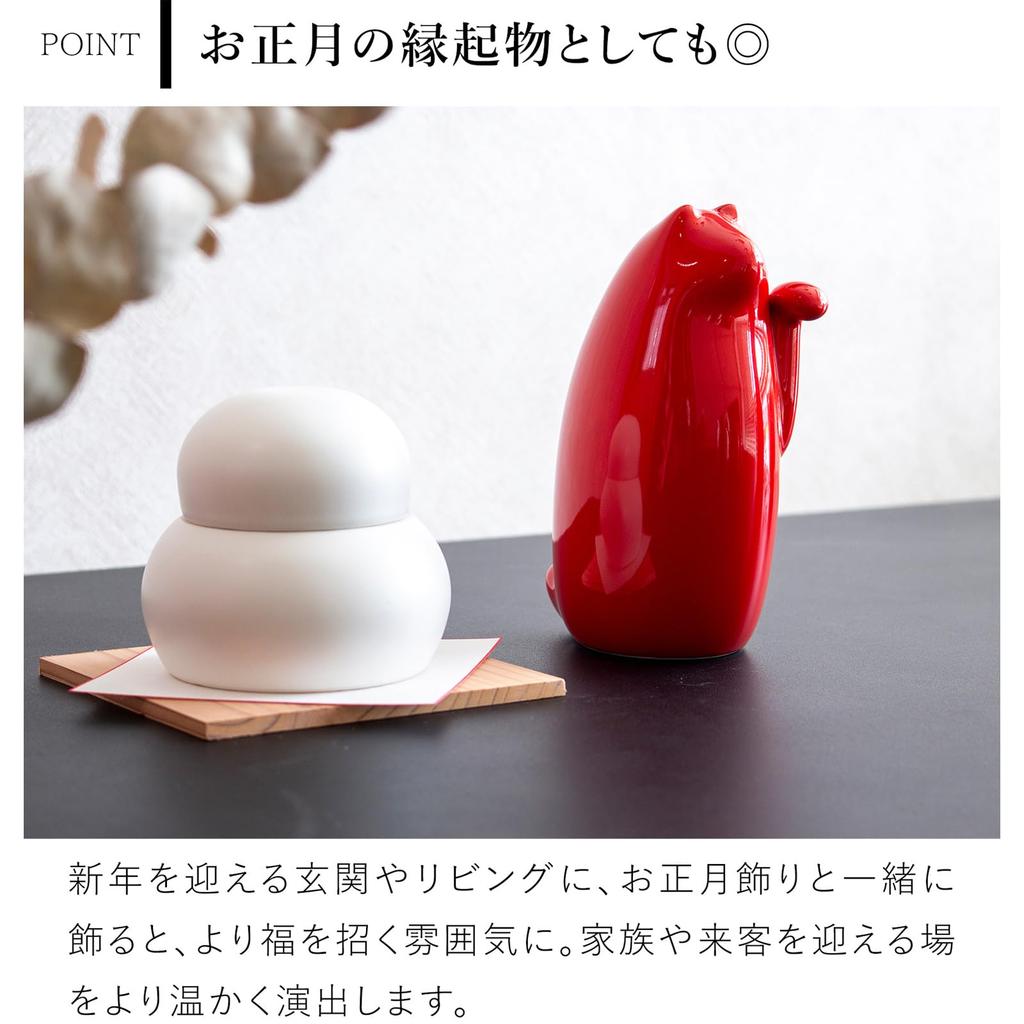 SETOMANEKI Maneki Neko (Lucky Cat) Seto Ware Ornament, Good Luck Charm, Simple Decorative Figurine (Black, Medium)