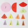 Fruit Fraction Board Math Teaching Tool Round Shape Instrument Kids Montessori Early Educational Math Development Toy Gifts