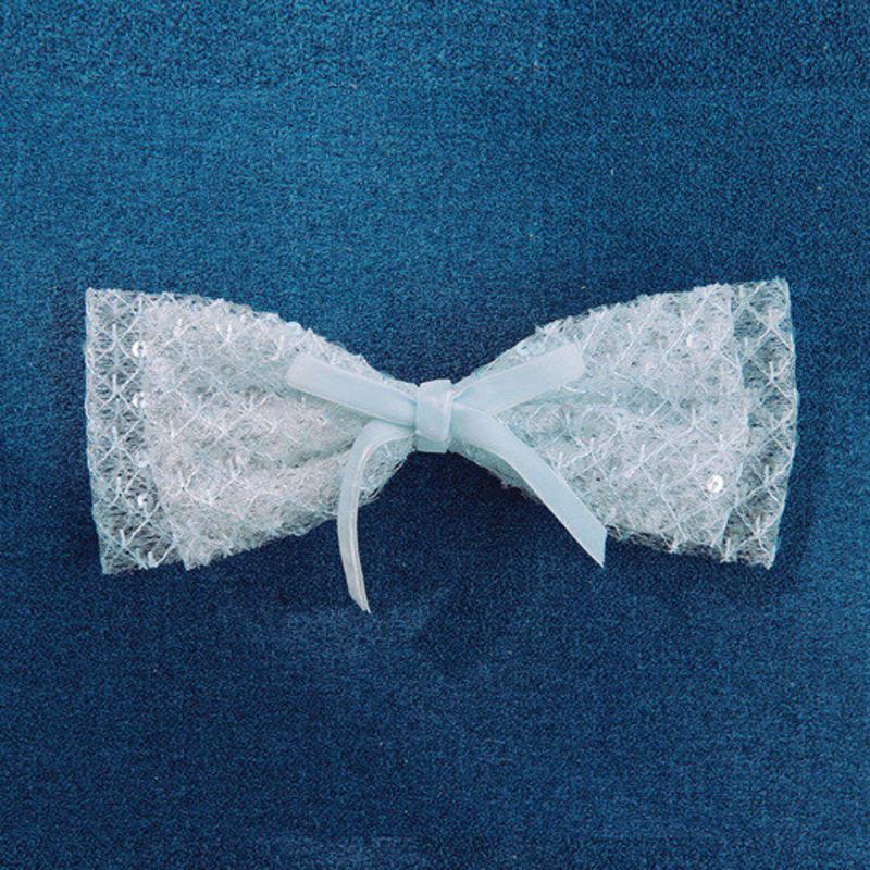 Elizabeth Moments Blue Sequin Ribbon Hair Pin