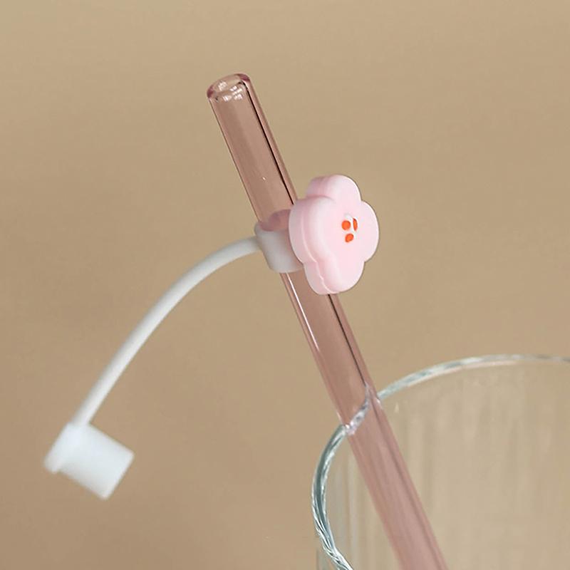 Silicone Sealing Straw Plug Reusable Drinking Dust Cap Cartoon Plugs Tips Cover Suit Kitchen Cup Diy Accessories