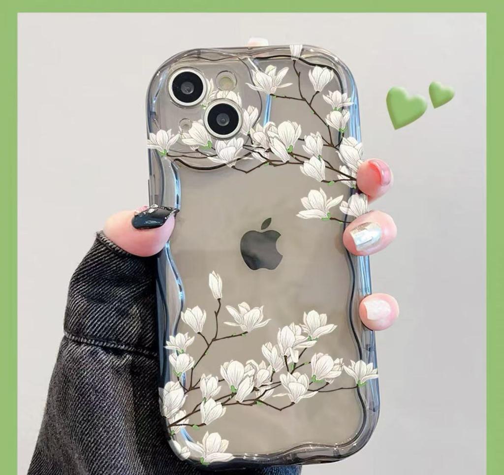 New Chinese Magnolia Is Suitable for Apple 17 Transparent Mobile Phone Case iPhone13promax/12/16/15/14