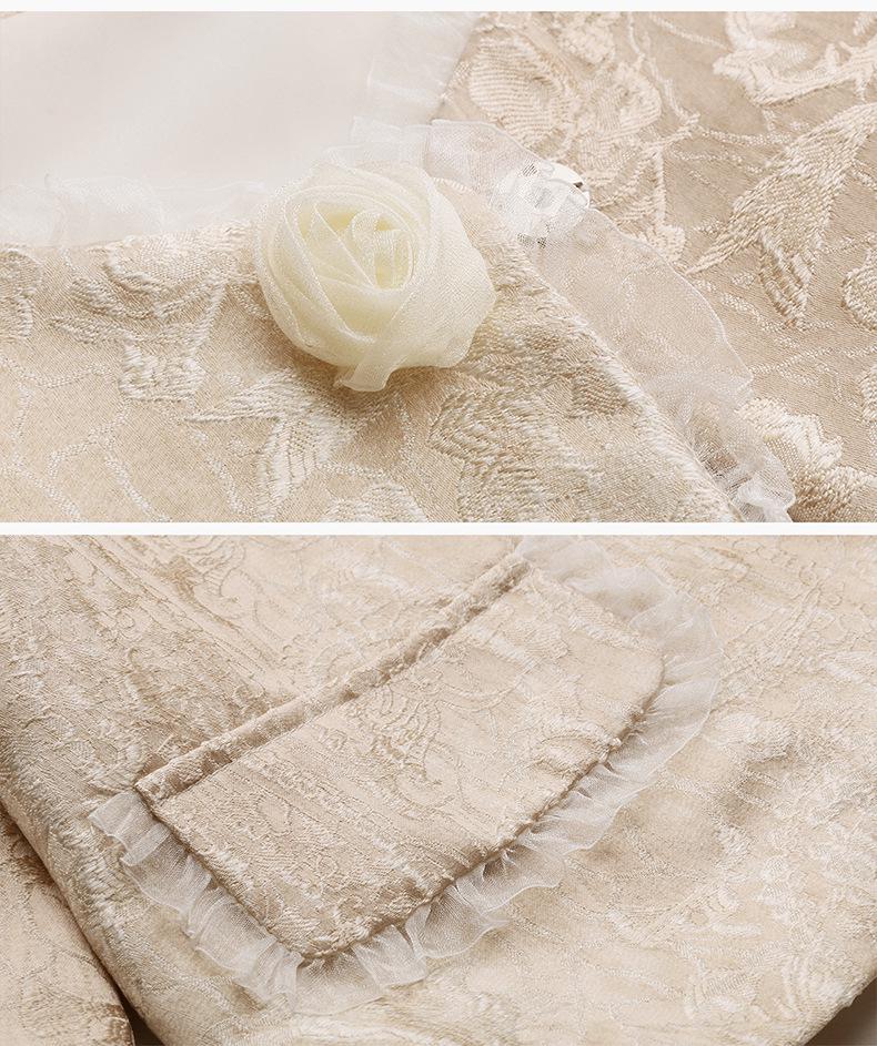 2025 Spring Women's Jacquard Lace Flower Jacket - New Chinese Style