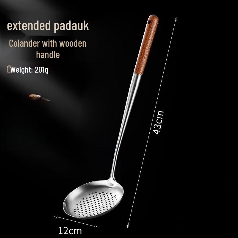 

ZISIZ Extended Pearwood Stainless Steel Kitchen Utensil Set