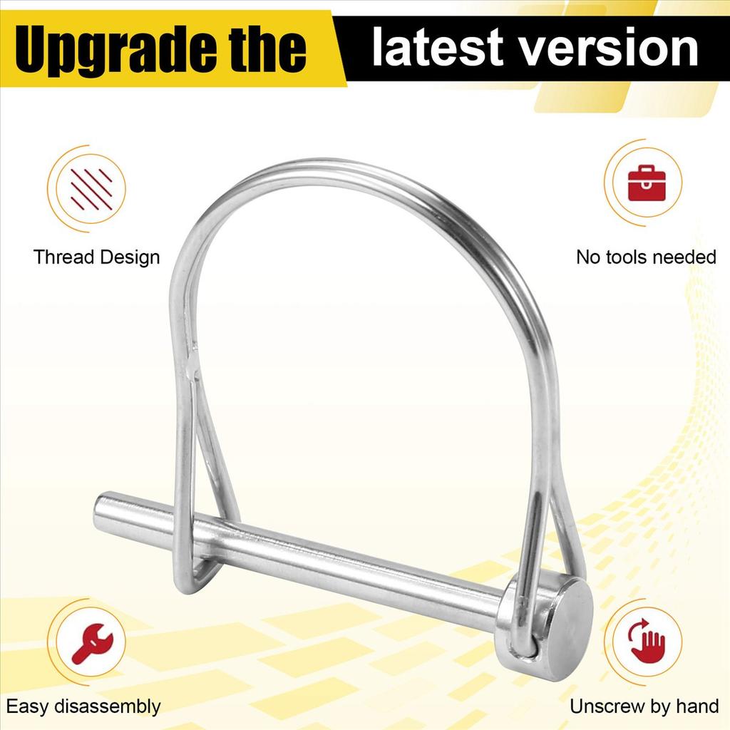 A89X 5PCS 4.8x50mm Steel Pin D Arch Wire Shaft Locking Lock Pin Safety Coupler Retainer Farm Trailers Cargo Boat Lawn Garden