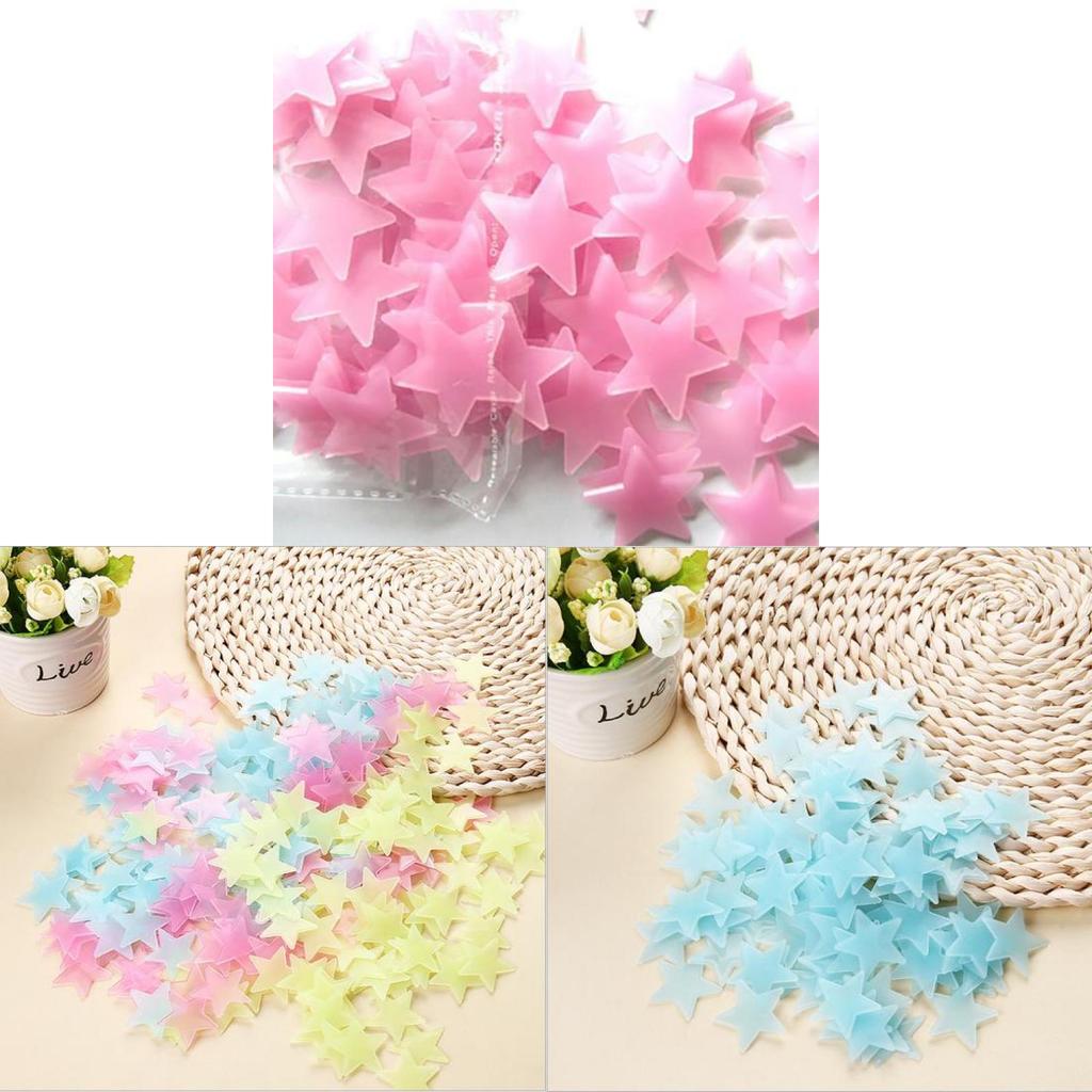 Wall 100pcsbag Stickers Decal Glow In The Dark Baby Kids Bedroom Home Stars  Decor Color