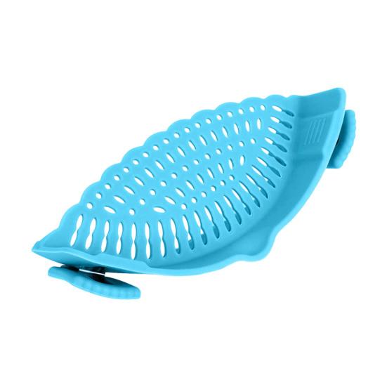 Clip-On Silicone Strainer for Pots And Pans Food Pasta Vegetable Drainer Heat-Resistant Dishwasher Safe Kitchen Colander