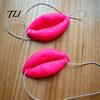 Halloween Costume Accessory Funny Red Lip Face Masque, Big Sausage Mouth Cosplay Prop, Comfortable Wearable Props Novelty Prank Lips Gag Toy for Party
