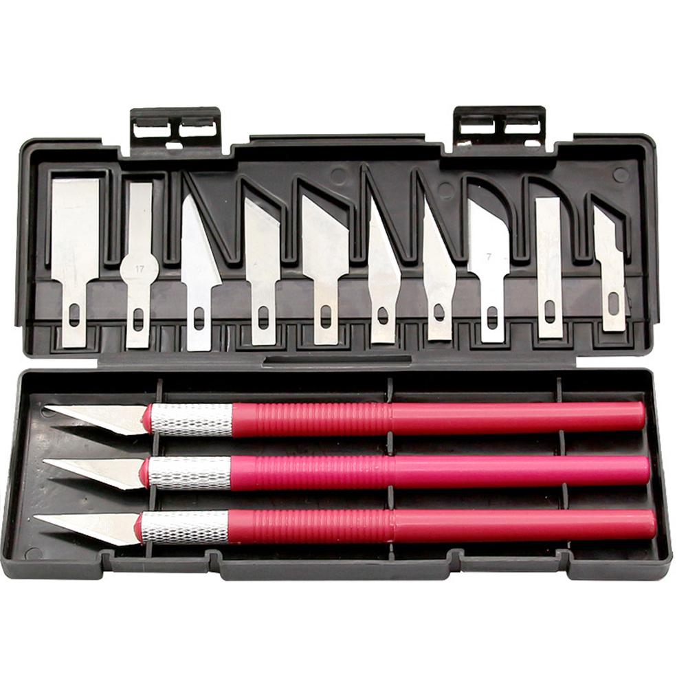 13pcs Set Art Carving Cutter With Box Paper Sticker Cutter Wood Carving Blade Cutter Head Is Removable Carving Tools