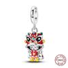New Copper China Dragon Fortune Cat Charm Beads Fit The Original Bracelet For Women Diy Jewelry Gift