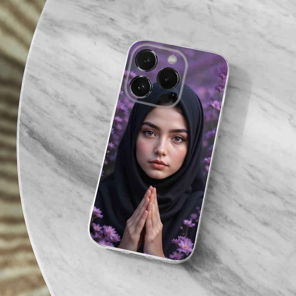 

Arabic Beautiful Girls Phone Case For iPhone,14,13,XR,SE,12,15,Pro,Max,Plus,11,17,16,X,XS,Mini Transparent Soft Cover iPhone14Plus