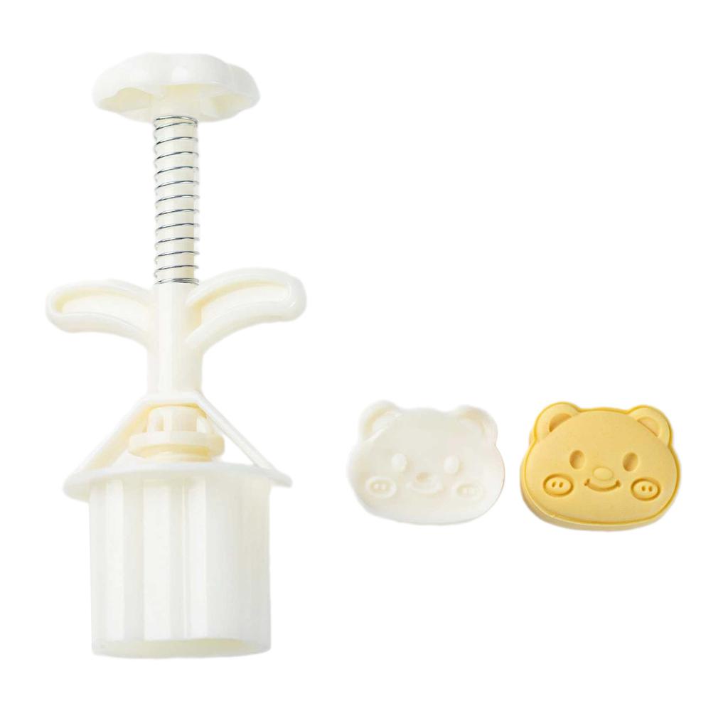 Bear Shape Moon Cake Press Molds Cookie Stamp Chinese MidAutumn Moon Cake Maker Decorating Tool for Making Cookie