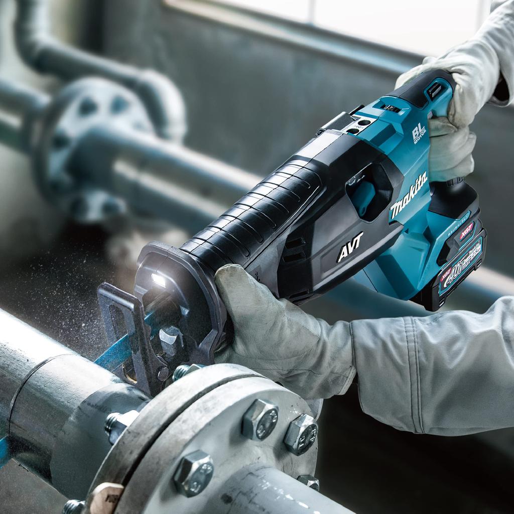 Makita Rechargeable Reciprocating Saw 2 Case Included JR002GRDX Blue 40Vmax2.5Ah Batteries, Charger,